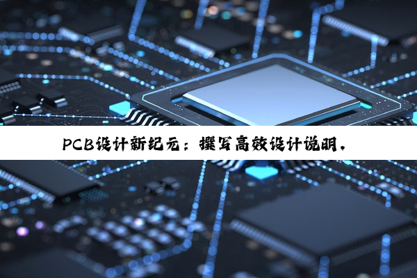 PCB设计新纪元:撰写高效设计说明,融合最新技术热点与可持续性考量